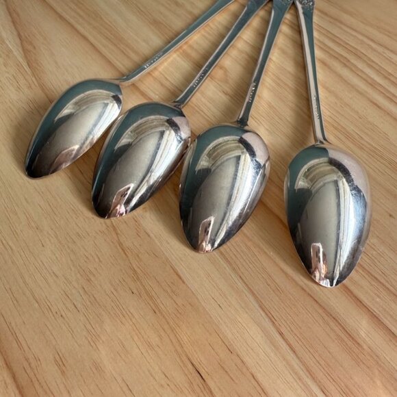 Vtg Oneida Evening Star Ice Tea Spoons Set Of 4 1950 Community Silverplated 7-1/ - Picture 7 of 7